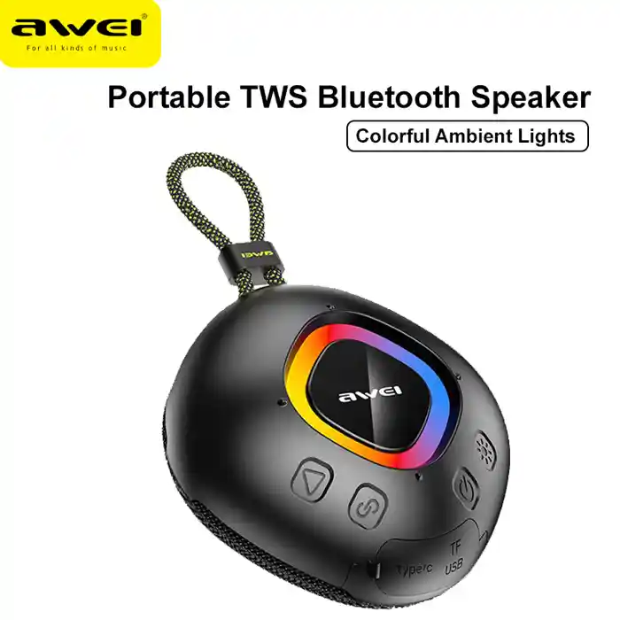 Awei KA6 Portable Bluetooth Speaker HIFI Stereo Bass Speaker Bluetooth 5.3 Support TF Card